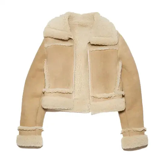 Womens Brown Aviator Jacket